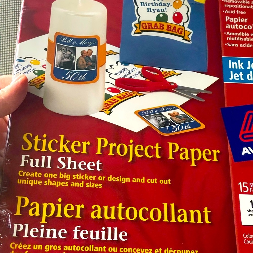Vintage 2003 Sticker Project Paper Avery Sticker Project Paper Inkjet Printers - Picture 3 of 11